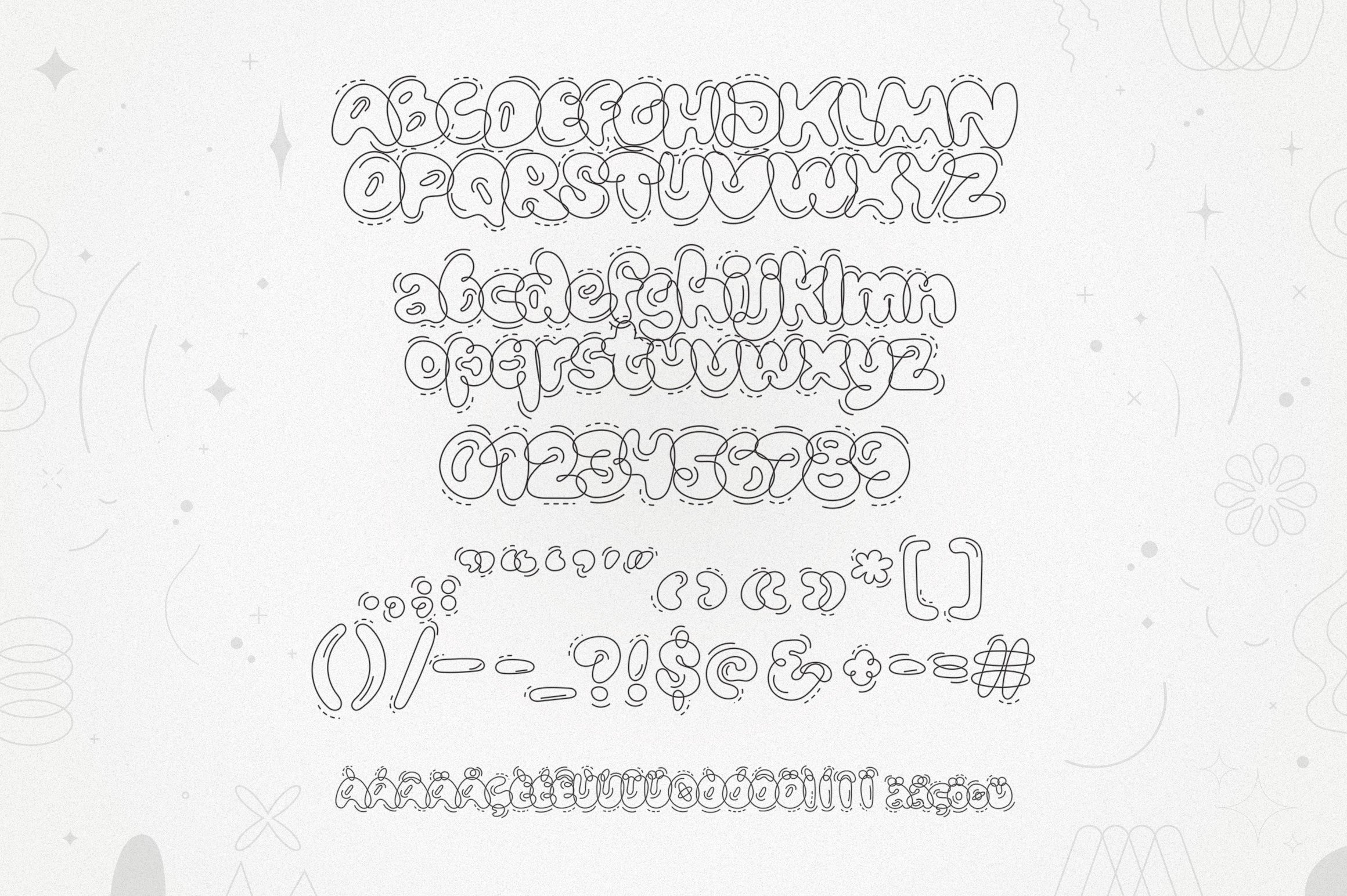 Bubblicity | Bubble Font Family  6种复古风格趣味气泡字体系列 -