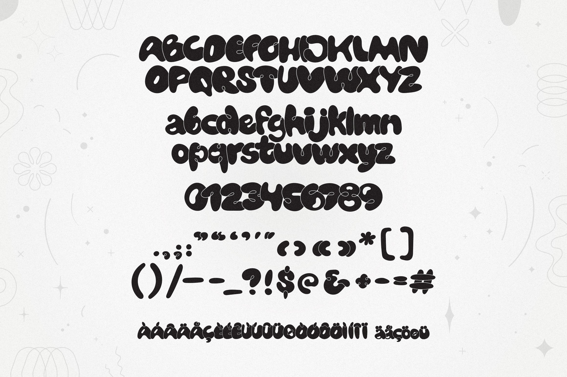 Bubblicity | Bubble Font Family  6种复古风格趣味气泡字体系列 -