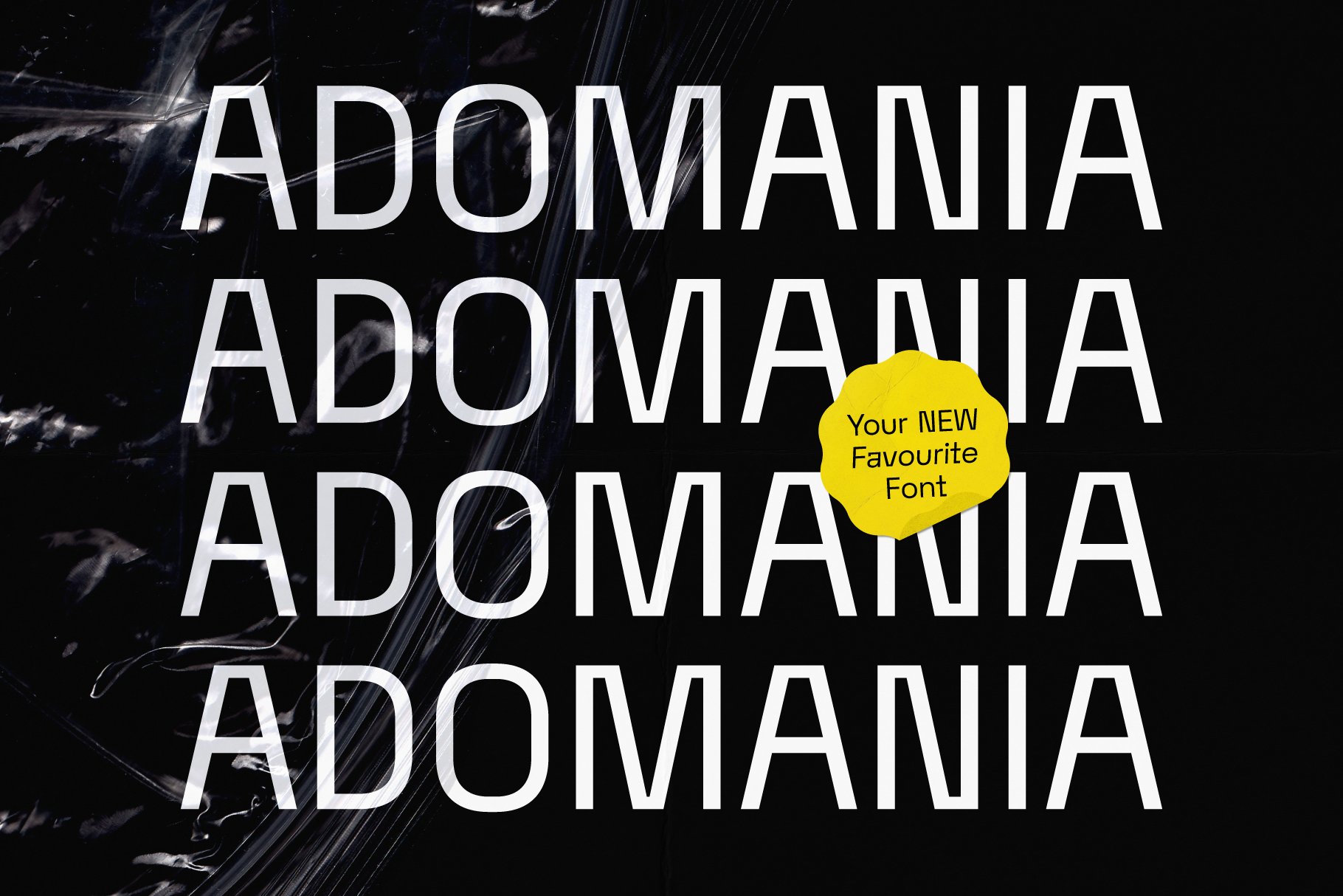 Adomania | Sans Serif Font  时尚未来风网页海报设计标题无衬线字体 -