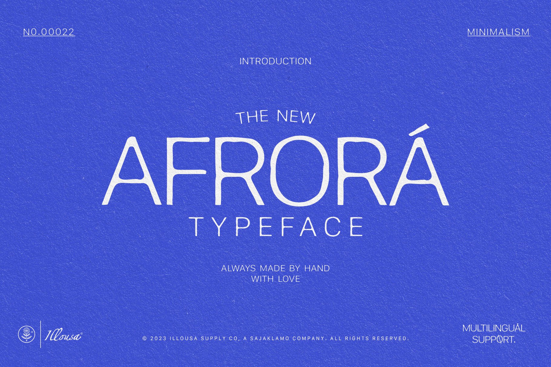 Afrora | Vintage Print Font 复古打印手写装饰字体 -