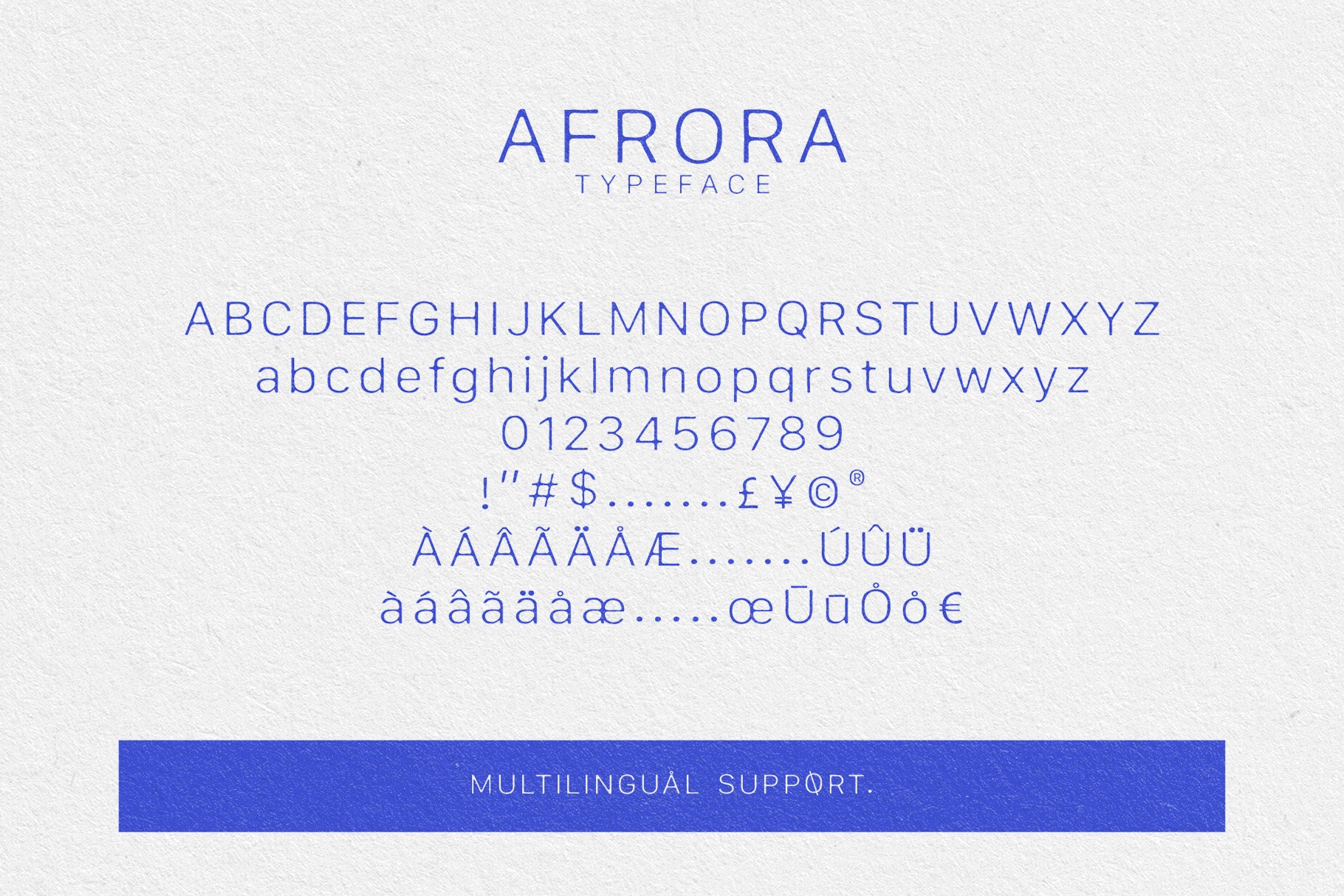 Afrora | Vintage Print Font 复古打印手写装饰字体 -