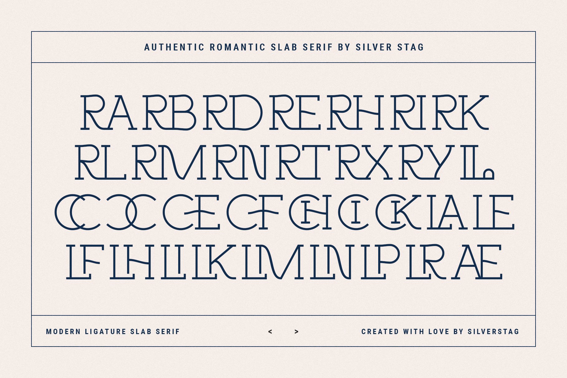 Authentic Romantic - Slab Serif Font 时尚品牌四种粗细无衬线字体 -