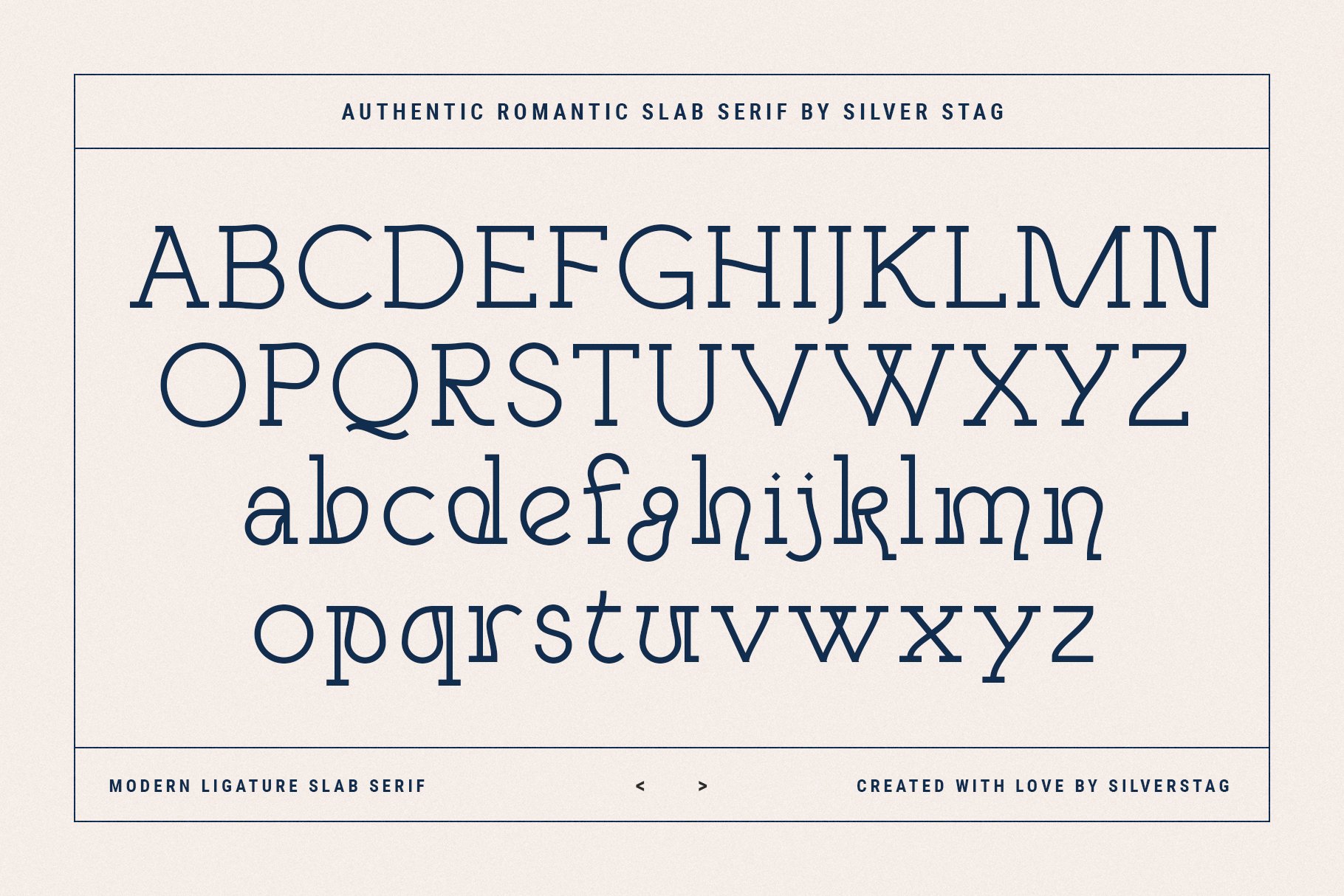 Authentic Romantic - Slab Serif Font 时尚品牌四种粗细无衬线字体 -