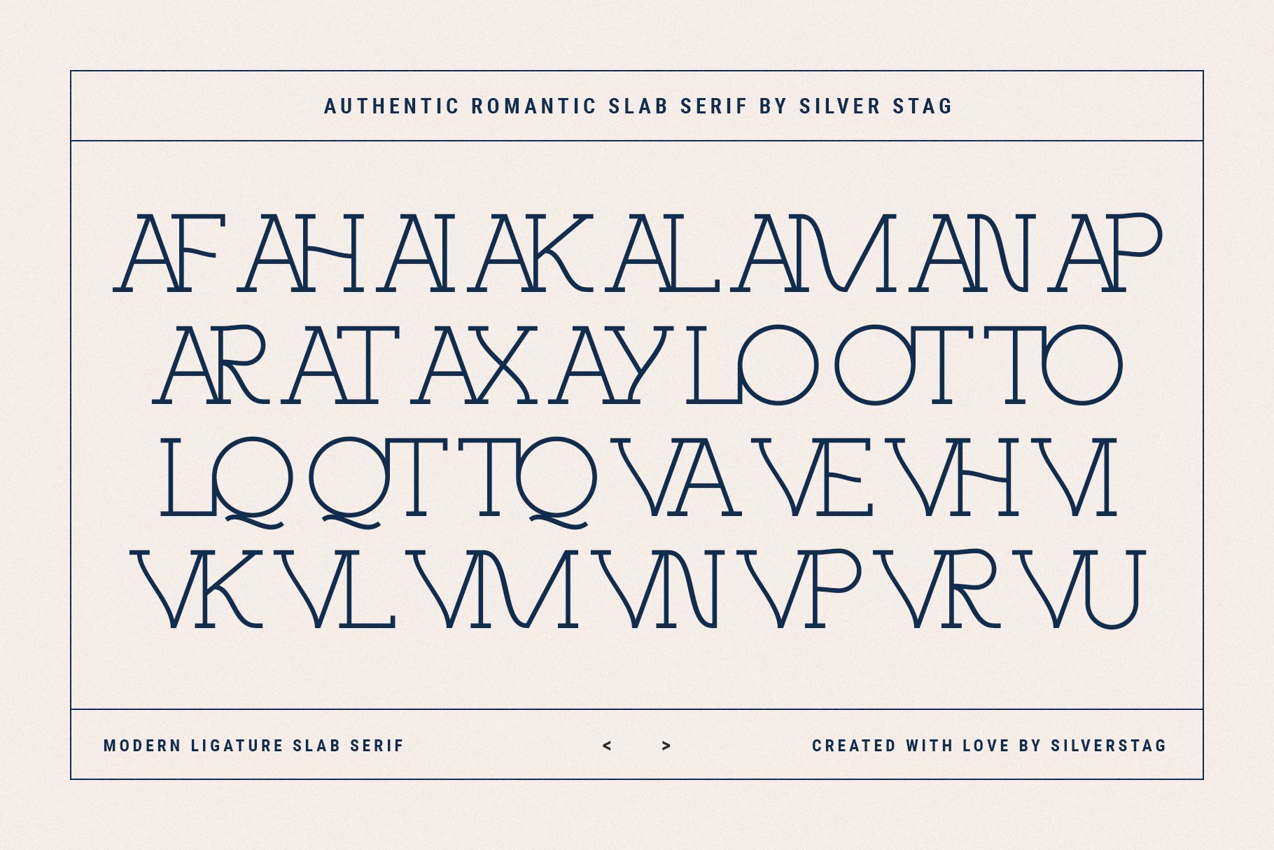 Authentic Romantic - Slab Serif Font 时尚品牌四种粗细无衬线字体 -