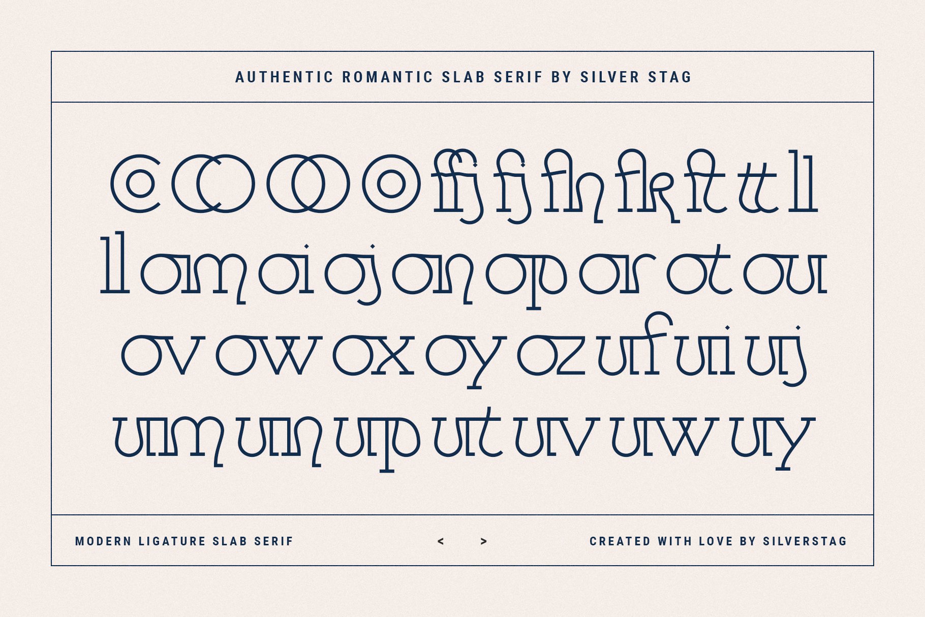 Authentic Romantic - Slab Serif Font 时尚品牌四种粗细无衬线字体 -