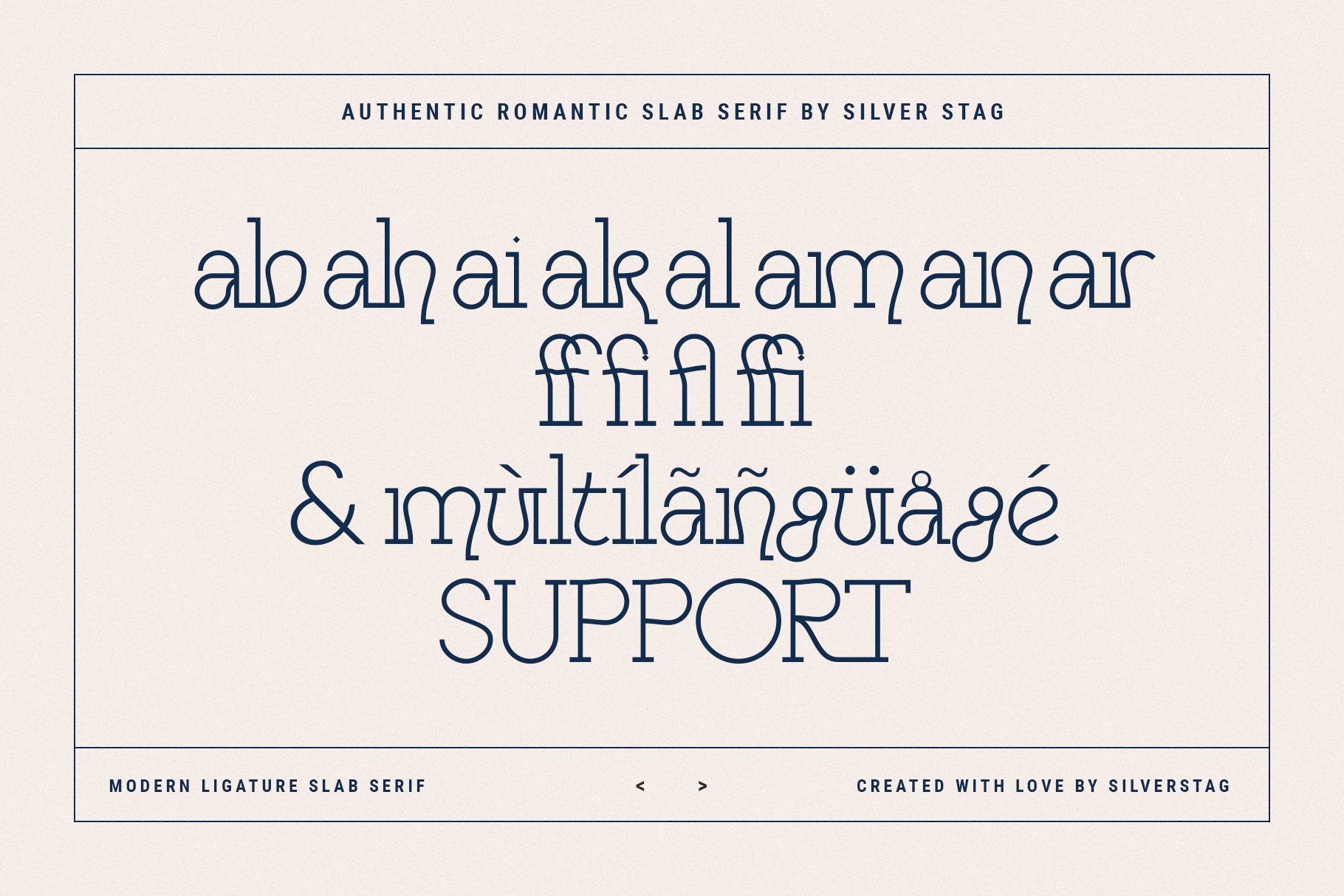 Authentic Romantic - Slab Serif Font 时尚品牌四种粗细无衬线字体 -