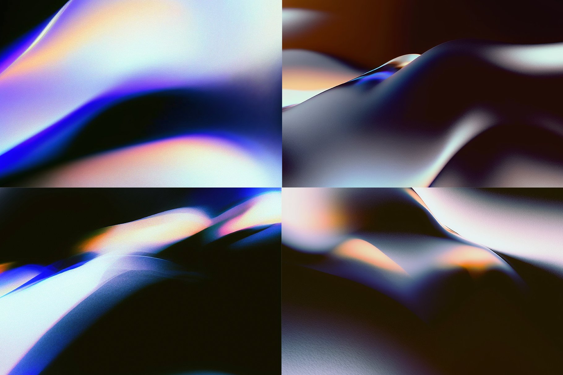 15张现代高分辨率渐变弥散光波浪抽象艺术背景 Chroma Waves Abstract Backgrounds -