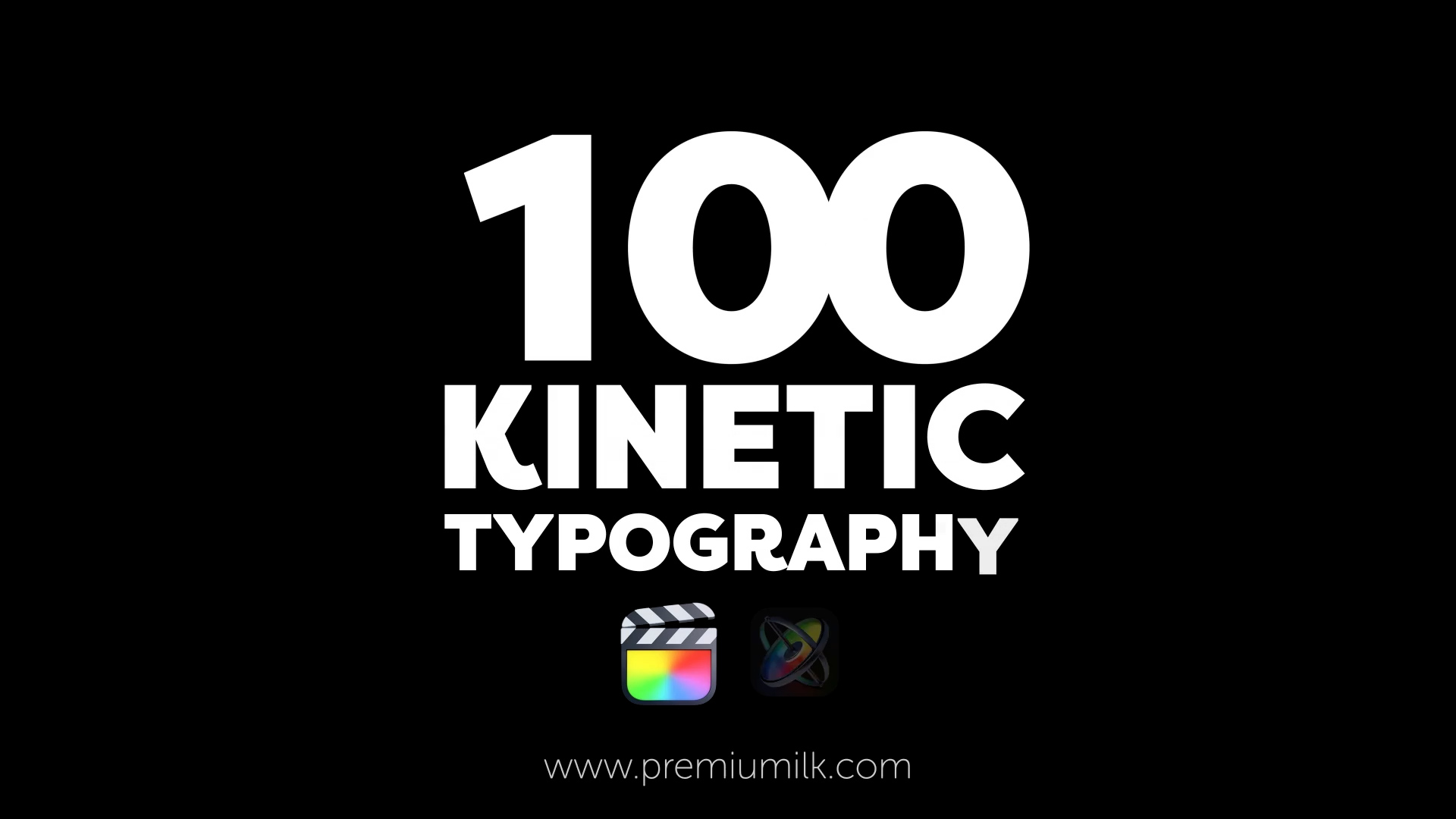 FCPX插件：100个 时尚酷炫拉伸旋转变形野蛮动力学排版循环动画 Kinetic Typography Pack for FCPX -