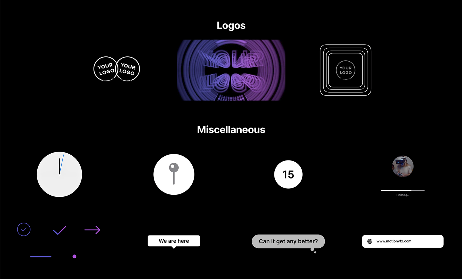 MotionVFX - mKeynote Apple风格背景动画动态标题信息图表LOGO动画主题演讲海报排版FCPX插件 -