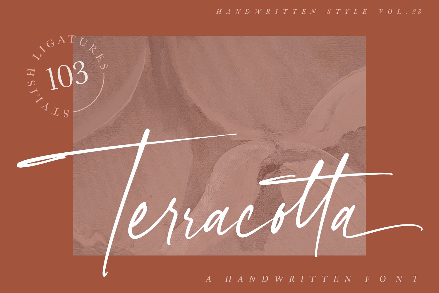 Teracotta - Handwritten Font 手写签名风格时尚婚礼请帖、社交媒体、LOGO、婚礼、品牌、平面设计字体 -