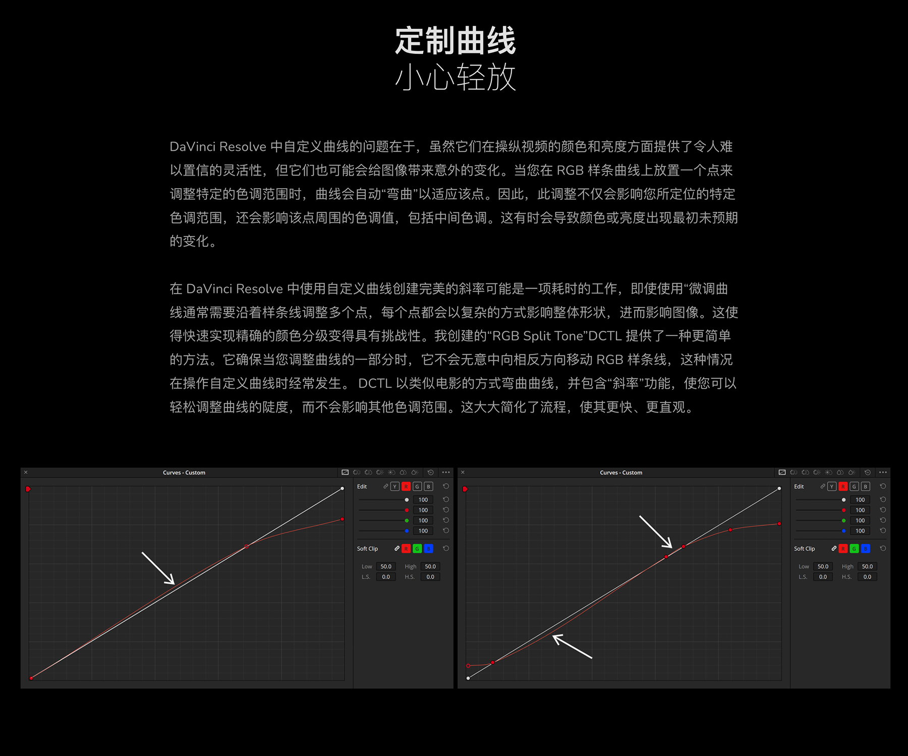 MonoNodes – RGB SPLIT TONE DCTLS 达芬奇高光和阴影色调分离DCTL电影胶片模拟单节点调色插件 DaVinci Resolve DCTLS -