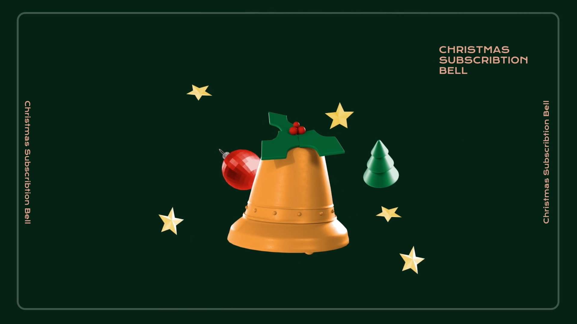 AE模板：6个圣诞节元素3D动画 3D Christmas Social Icons Pack -