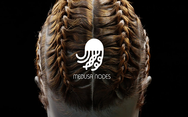 【Blender插件】Medusa Nodes v1.0.4 头发系统程序制作器_