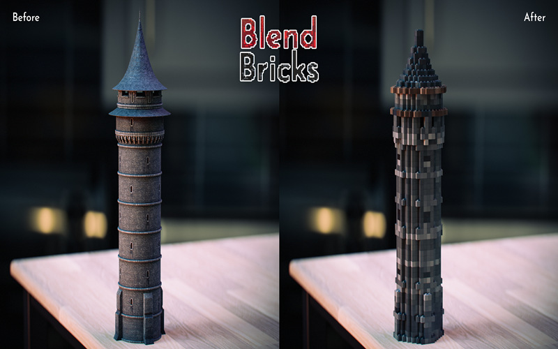 【Blender预设】乐高玩具模型模拟资产预设 Blendbricks V2_