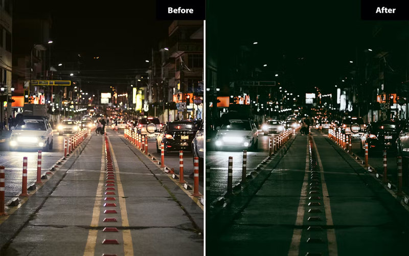 城市夜景扫街电影风光摄影后期调色Lightroom预设_