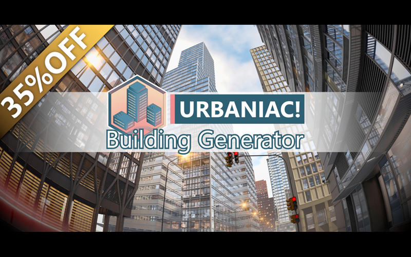 【Blender插件】Urbaniac! Building Generator 0.2 城市楼房建筑生成器+预设包_