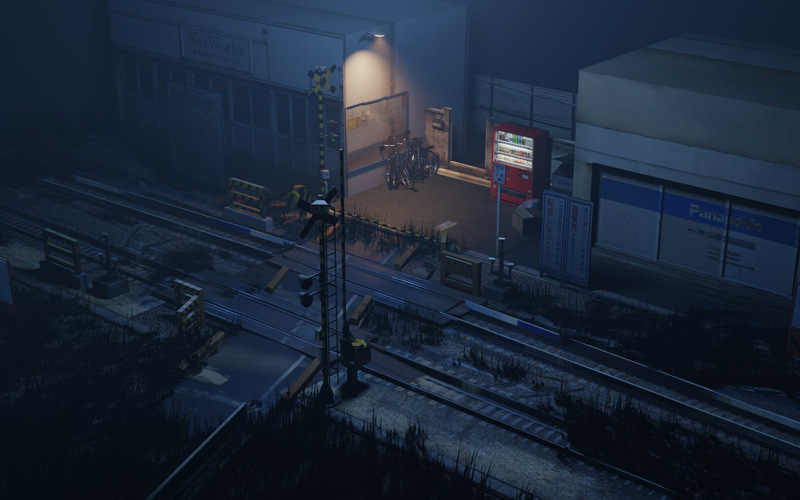 Blender日系动漫火车站场景 Train Station Japanese_