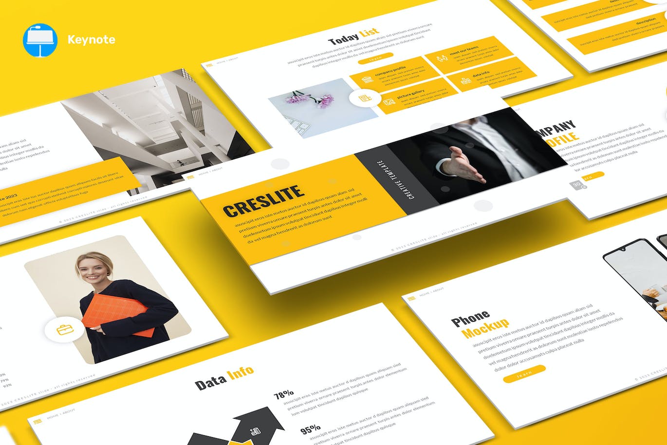 创意主题演讲Keynote模板 Creslite &#8211; Creative Keynote Template