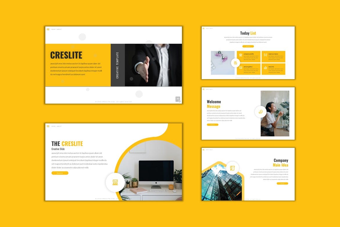 创意主题演讲Keynote模板 Creslite &#8211; Creative Keynote Template