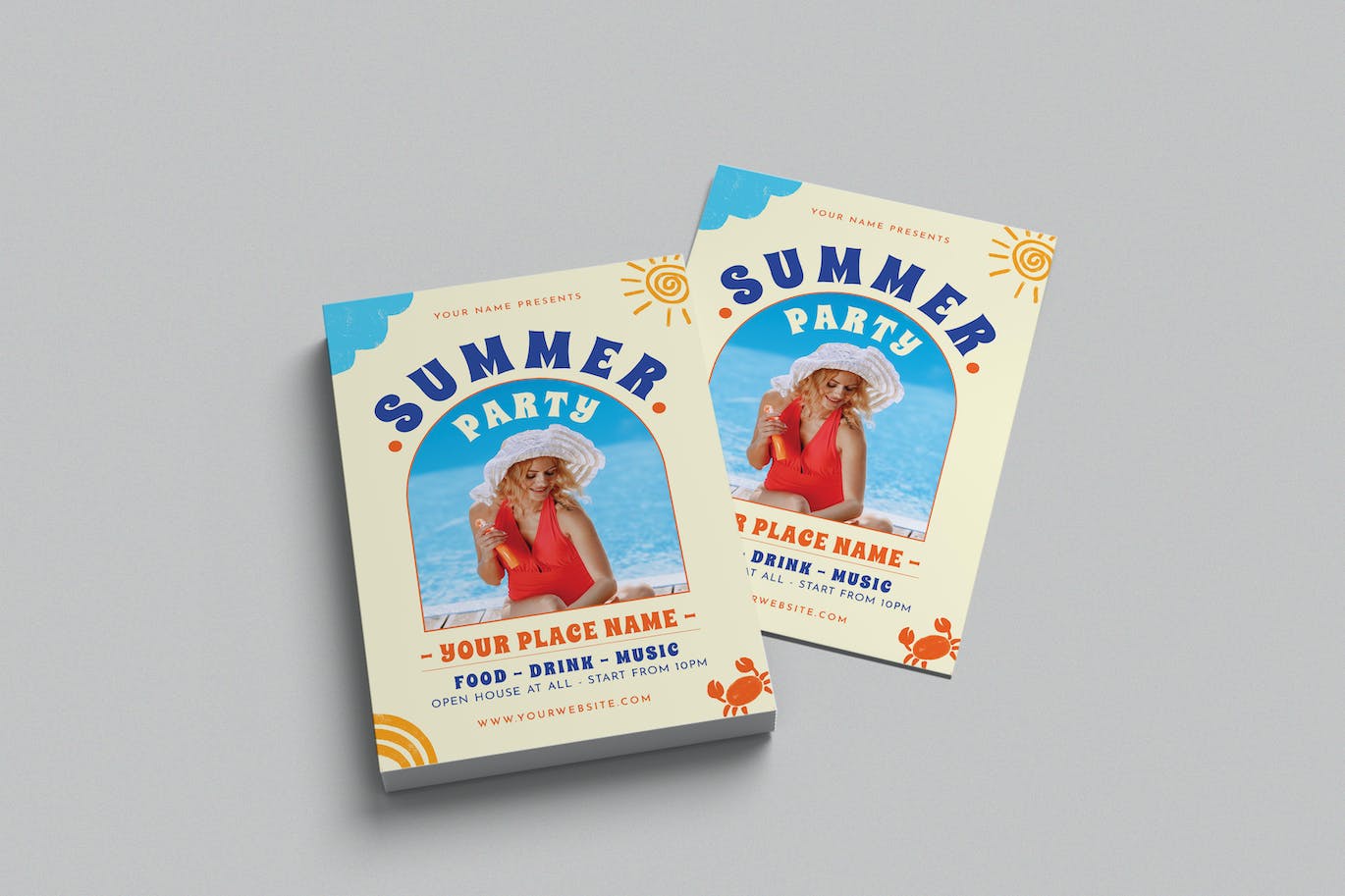 夏季活动推广传单模板 Summer Flyer Template