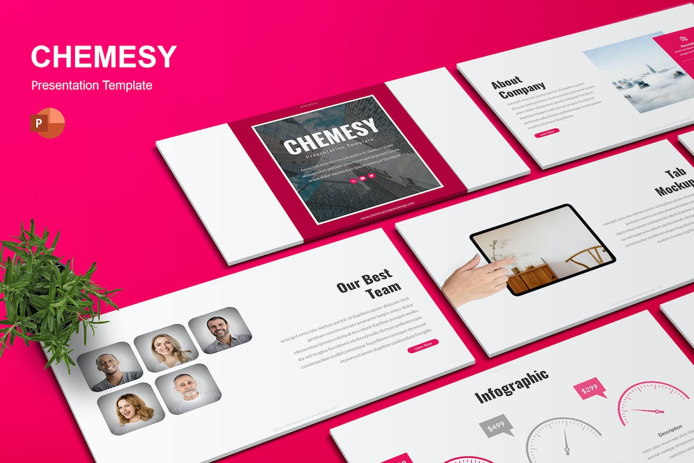 商业宣传推广PowerPoint模板 Chemesy &#8211; Business Powerpoint Template