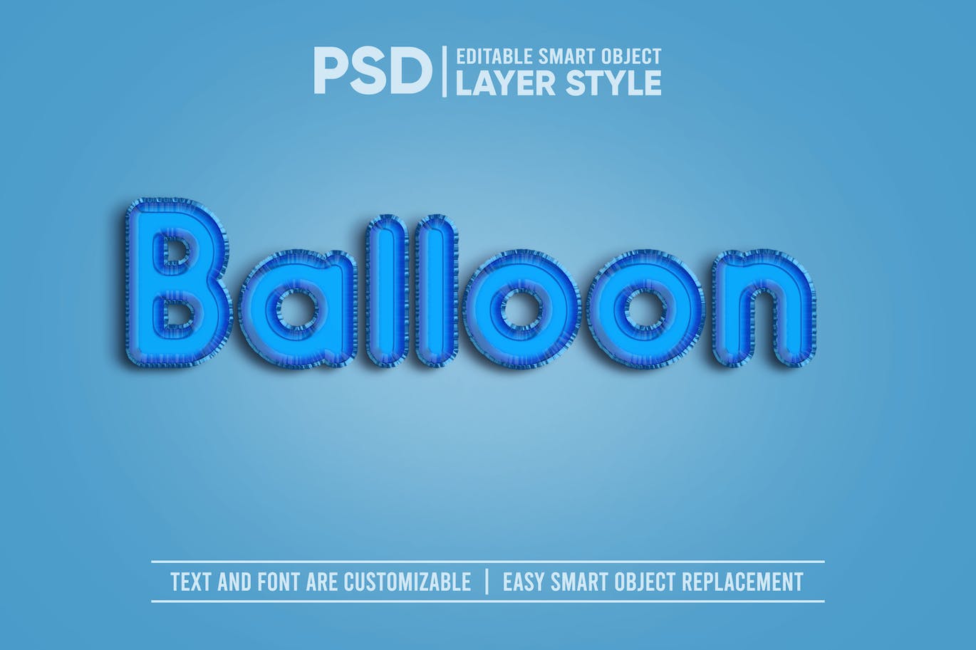 铝箔气球文字效果PSD智能图层 Foil Balloon Text Effect