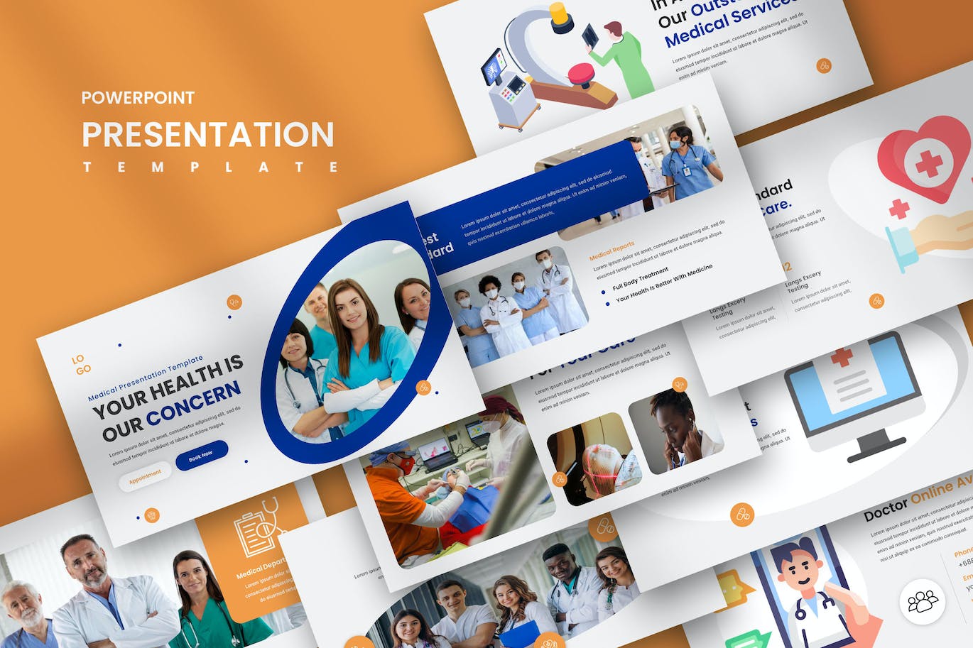 医生、医疗、诊所医院适用的 PowerPoint 演示文稿模板 Doctors Medical PowerPoint Presentation Template