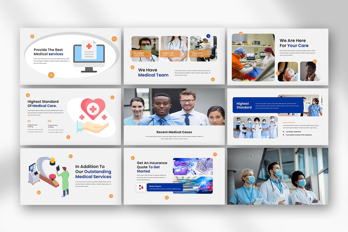 医生、医疗、诊所医院适用的 PowerPoint 演示文稿模板 Doctors Medical PowerPoint Presentation Template