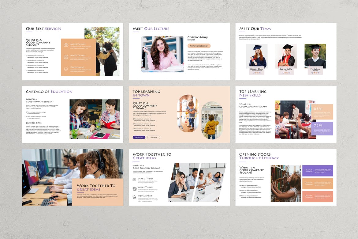 教育/培训机构宣传 PowerPoint 模板 Education &#8211; PowerPoint Template