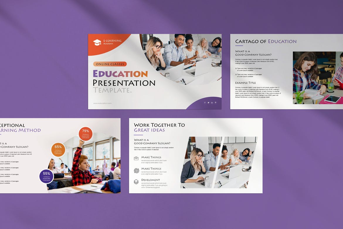 教育/培训机构宣传 PowerPoint 模板 Education &#8211; PowerPoint Template