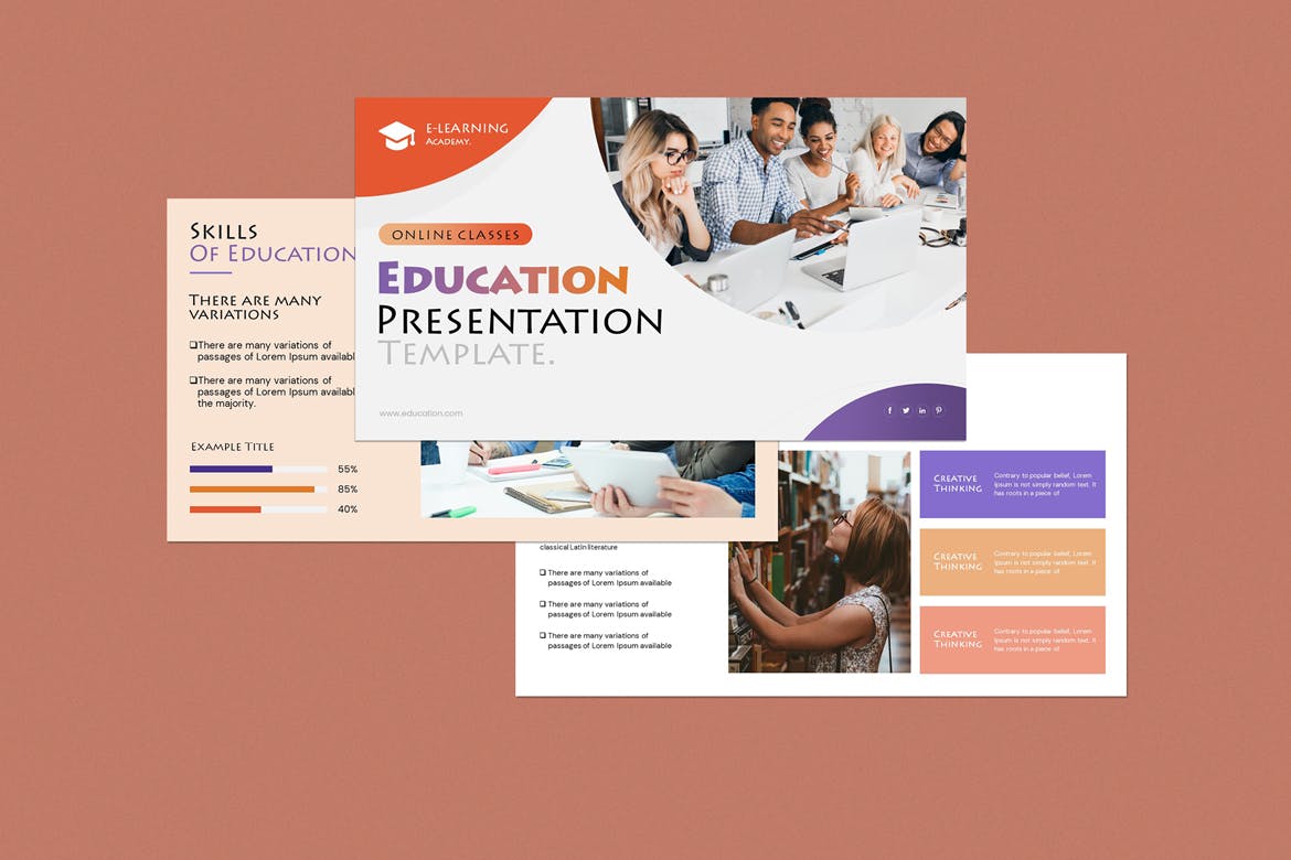 教育/培训机构宣传 PowerPoint 模板 Education &#8211; PowerPoint Template