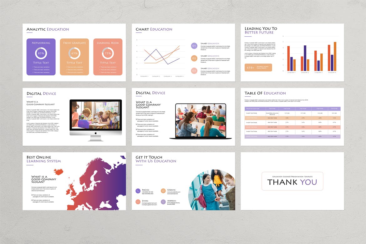 教育/培训机构宣传 PowerPoint 模板 Education &#8211; PowerPoint Template