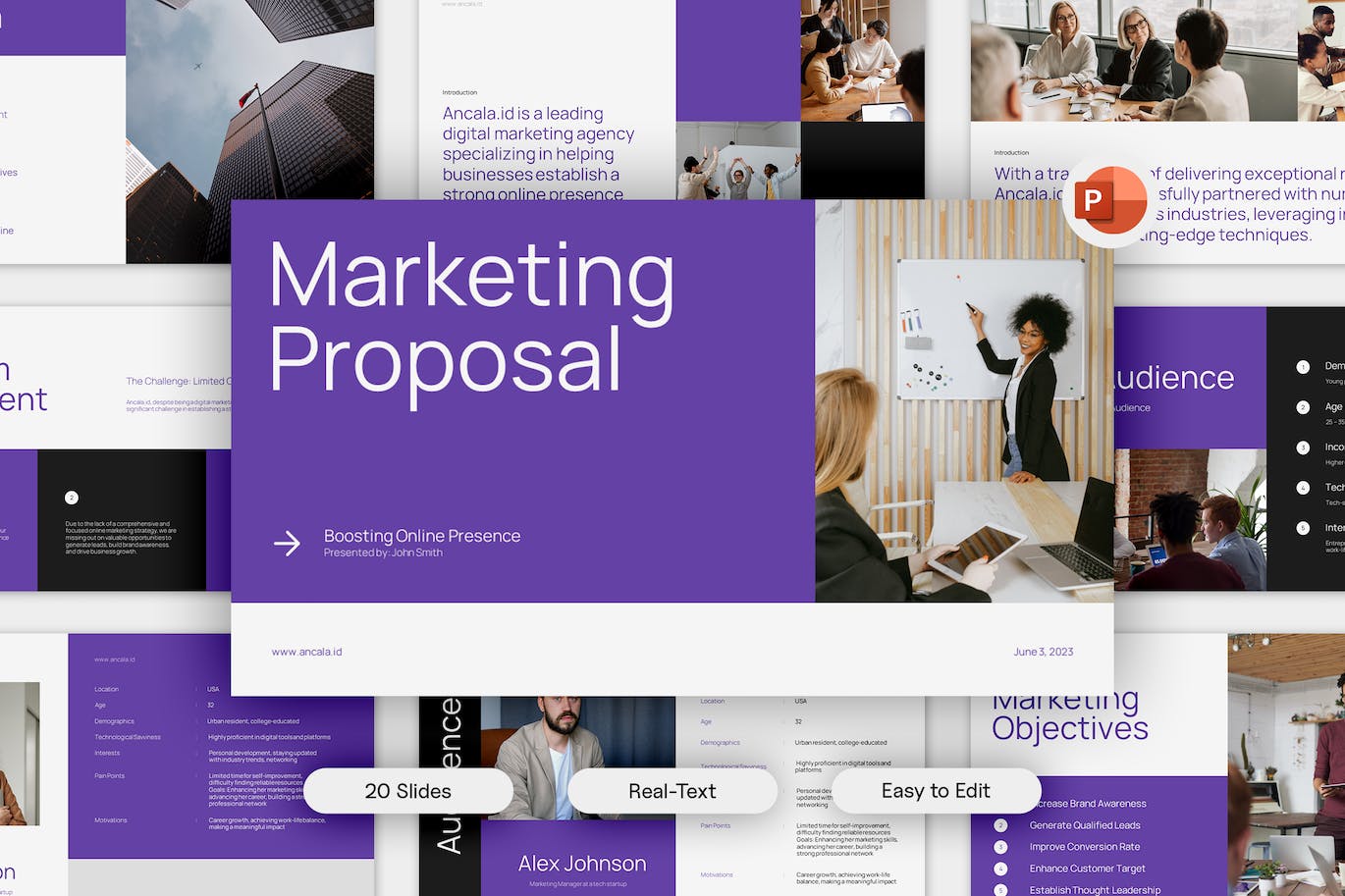 营销提案 Powerpoint 模板 Ancala Marketing Proposal &#8211; Powerpoint