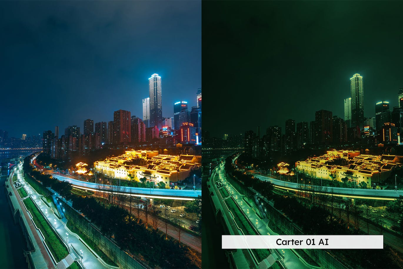 20 个城市夜间拍摄调色 Lightroom 预设和 LUT 20 Urban Night Lightroom Presets and LUTs