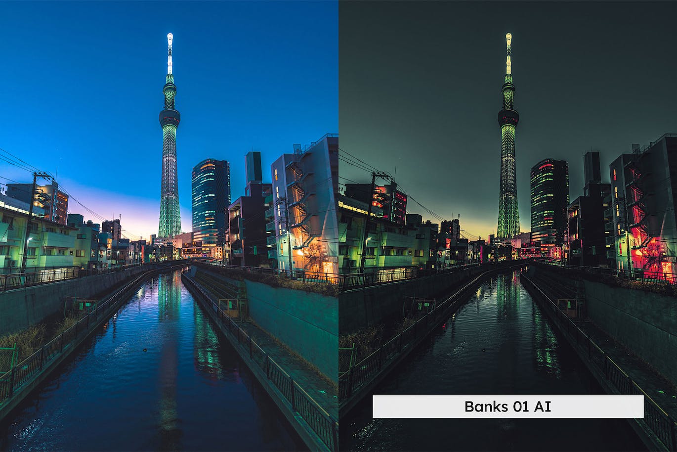 20 个城市夜间拍摄调色 Lightroom 预设和 LUT 20 Urban Night Lightroom Presets and LUTs