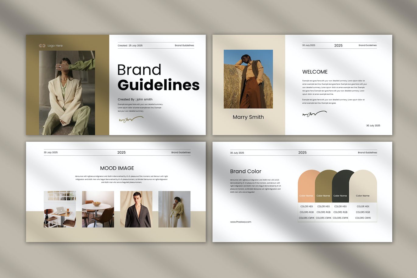 品牌指南PPT幻灯片演示模板 Brand Guidelines Presentation Template