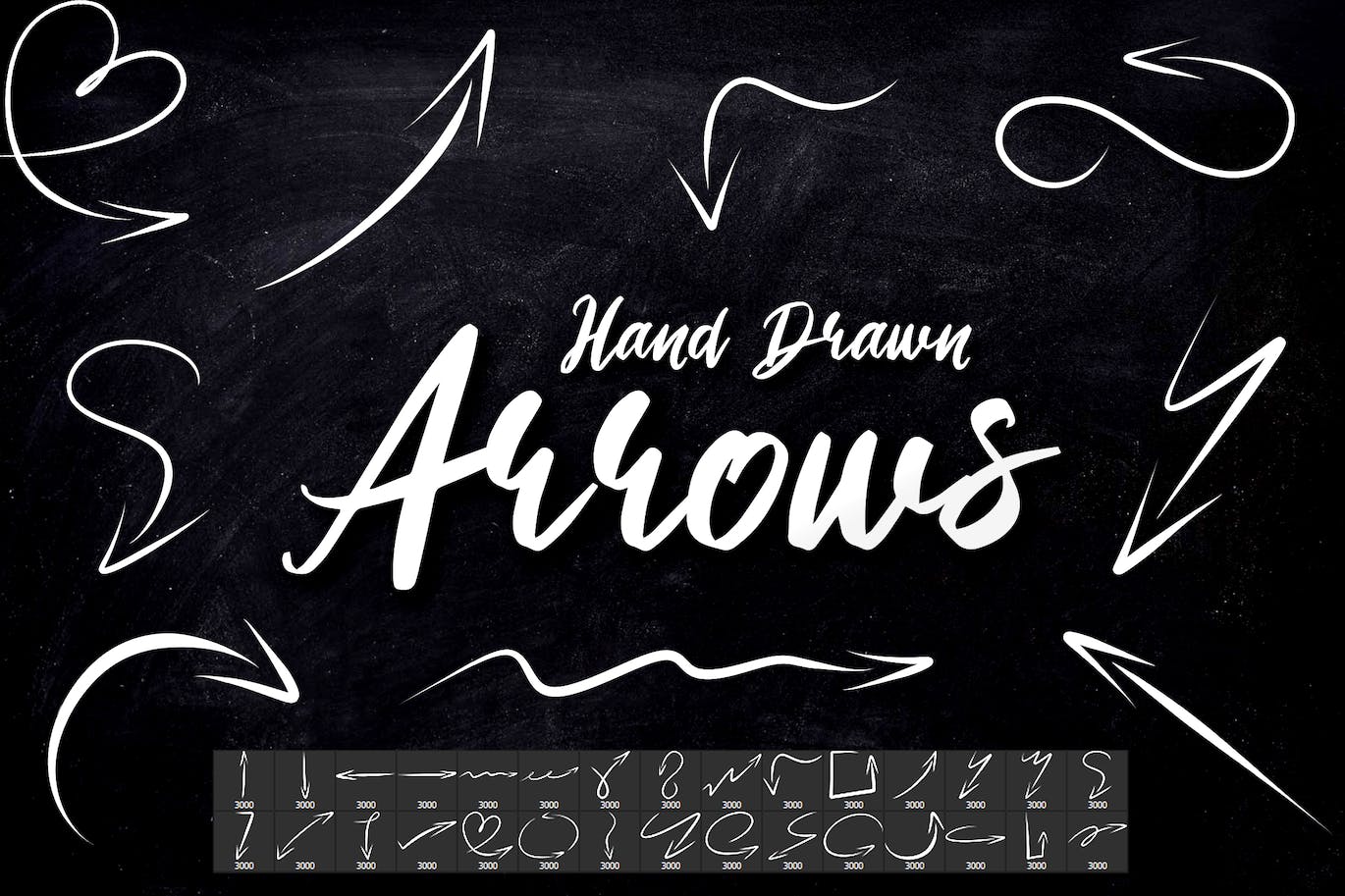 30 个手绘箭头 Photoshop 画笔 30 Hand Drawn Arrows Photoshop Brushes