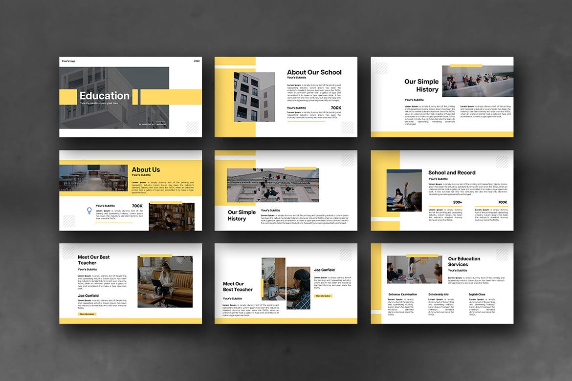 教育主题 Google 幻灯片模板 Google Slides Templates &#8211; Education