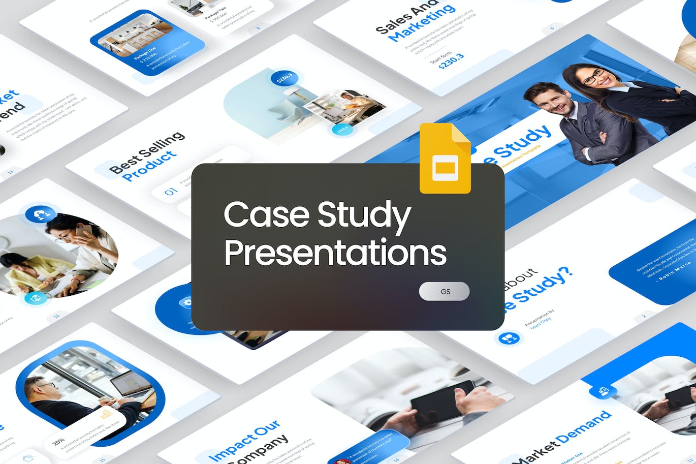 案例研究教育谷歌幻灯片模板 Case Study Education Google Slides Template