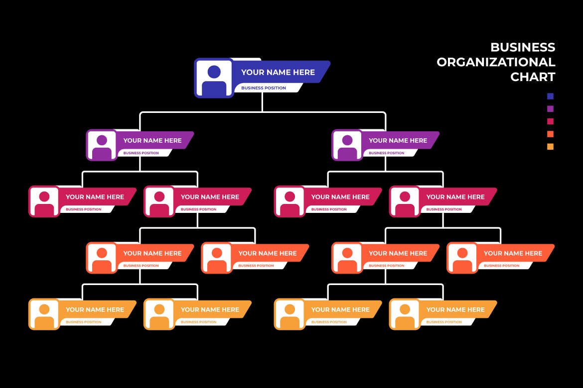 公司组织结构图业务信息图 Company Organizational Chart Business Infographic