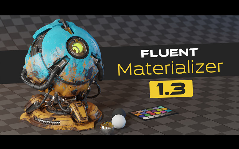 【Blender插件】Fluent Materializer 1.32 一键磨损划痕污垢水渍材质_