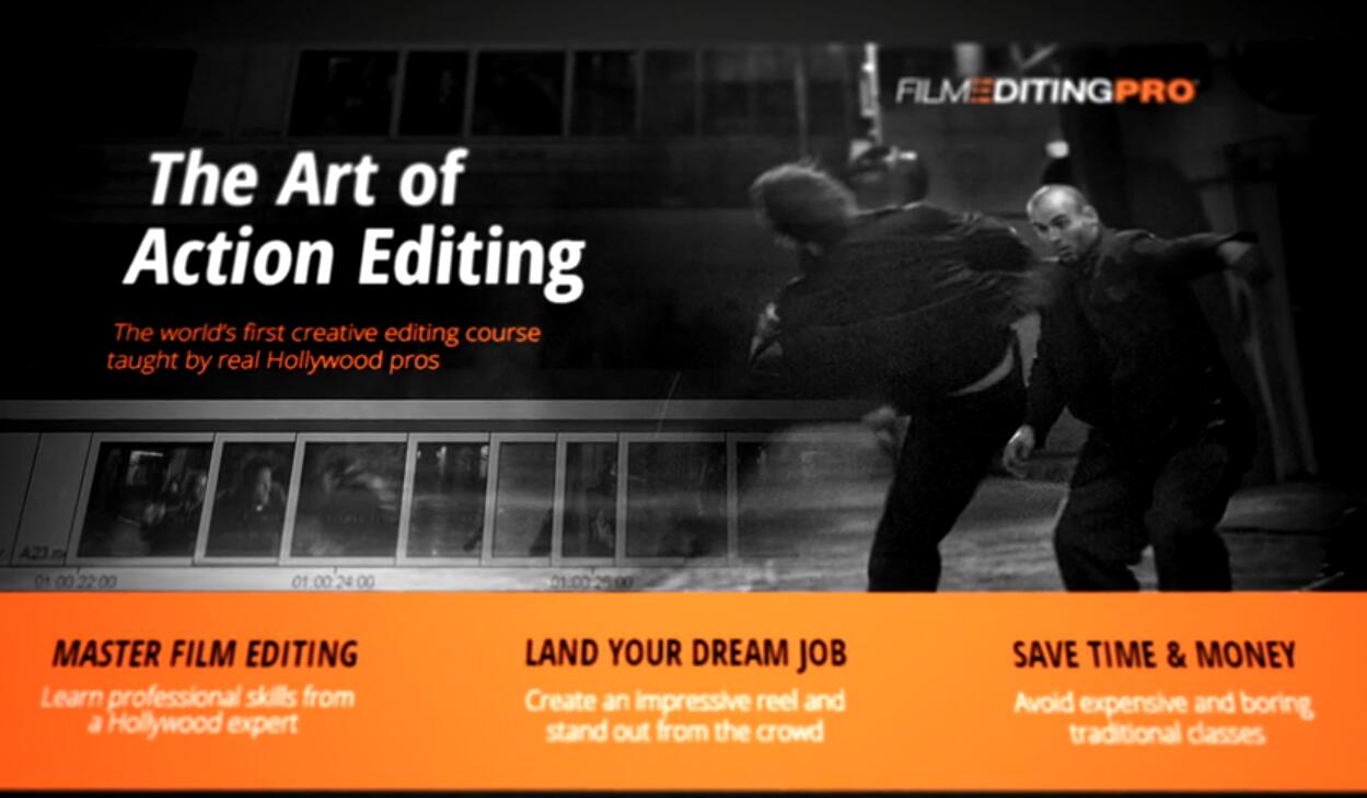 大师课程：好莱坞动作电影剪辑艺术学习教程 Film Editing Pro – The Art of Action Editing（9381） -