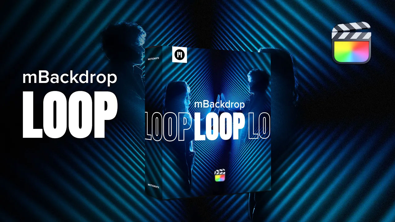 MotionVFX – mBackdrop Loop 90个潮流抽象几何动力学VJ液体循环动态背景动画效果预设FCPX插件（9389） -