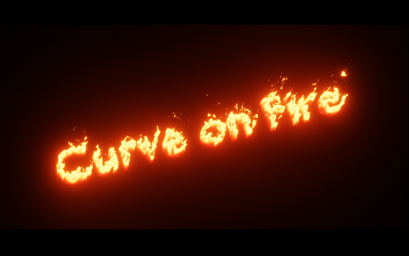 【Blender预设】Curve Fire V1.2 自定义路径火焰燃烧特效动画资产_