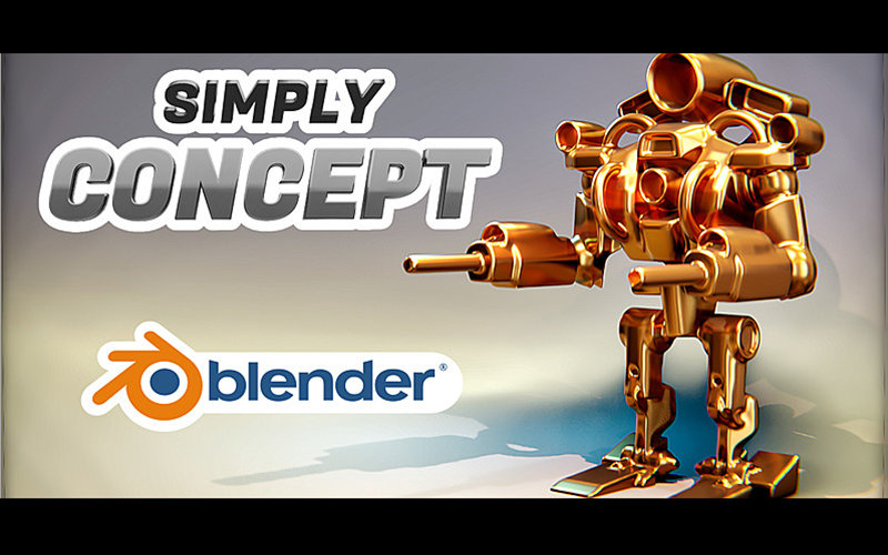 【Blender插件】 Simply Concept 2.51 抽象概念建模模型自动拓扑外形_