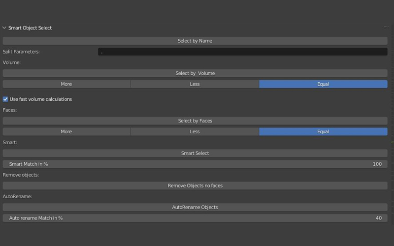 【Blender插件】 Smart Object Select v2.2 智能选择场景网格中的模型_