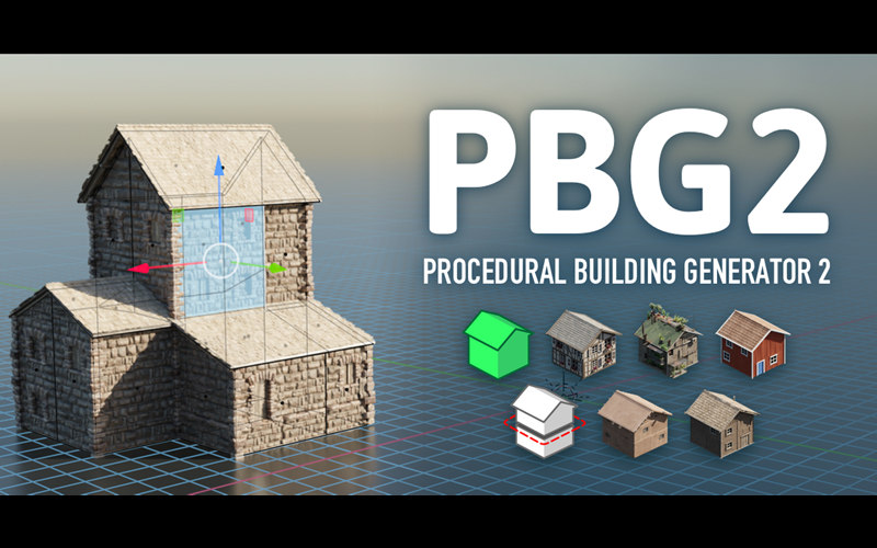 【Blender预设】Procedural Building Generator 2 程序化建筑生成器_