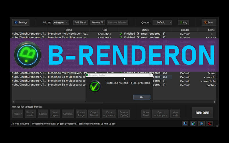 【Blender插件】B-Renderon 3.1 独立渲染WIN版渲染管理器资产_