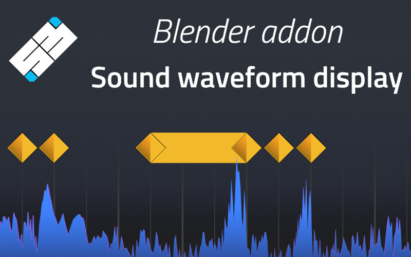 【Blender插件】Sound Waveform Display V0.9.2 音频可视化动画_