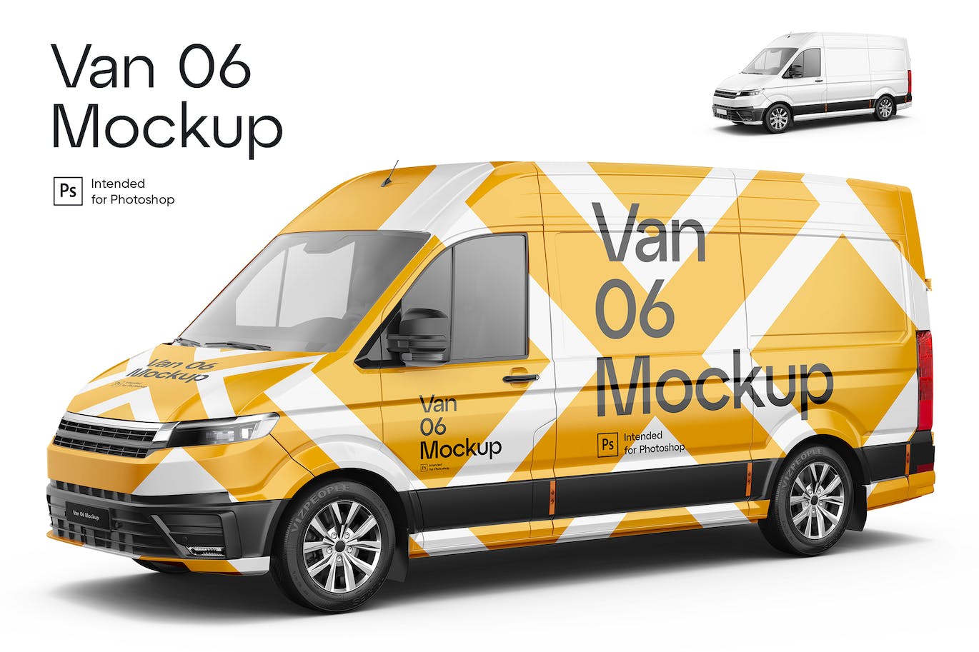 货车车身拉花/喷涂图案样机 Van 06 Mockup